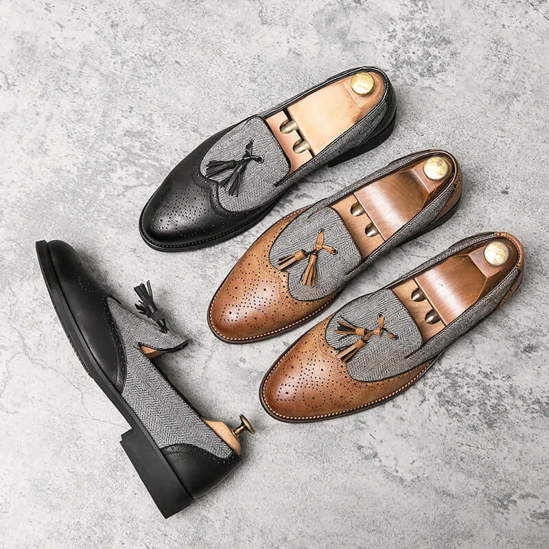 Men's Floral Embellished Pointed Toe Sneakers