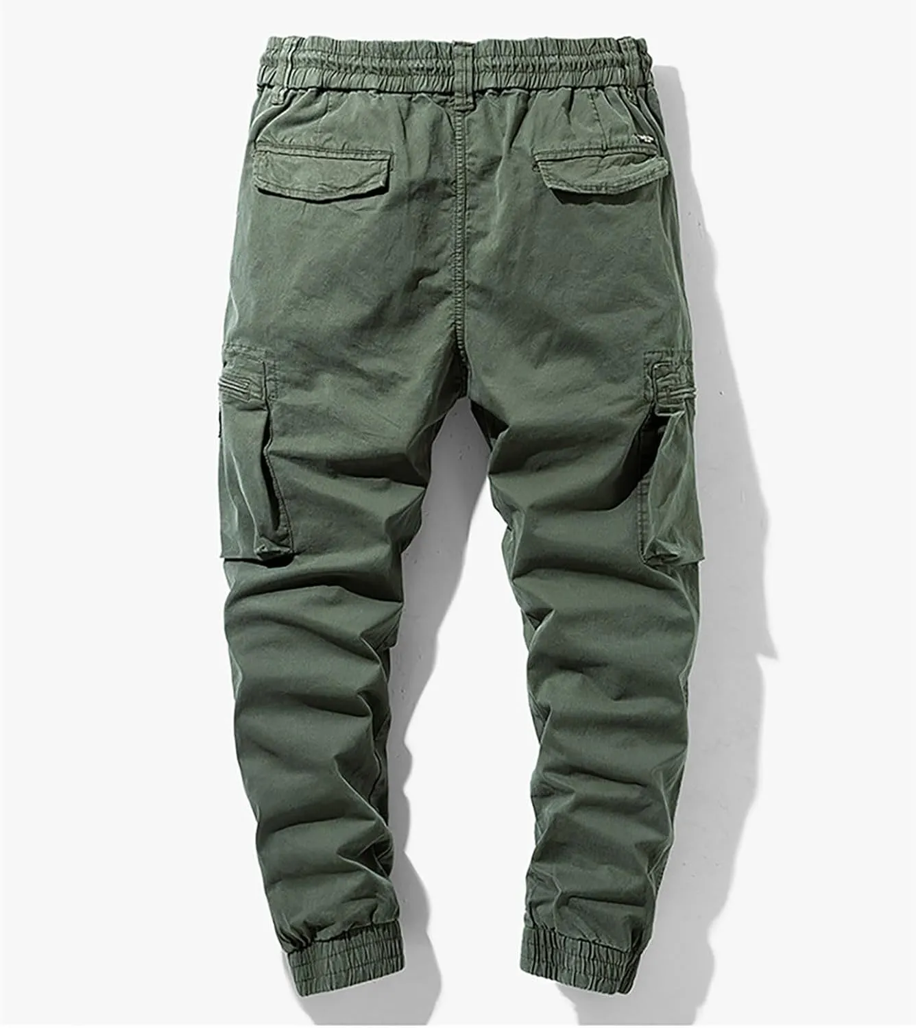 Mens Military Solid Color Overalls Tactical Multi Pockets Straight Baggy Cargo Pants Outdoor Dressy Casual Plus Size Trouser