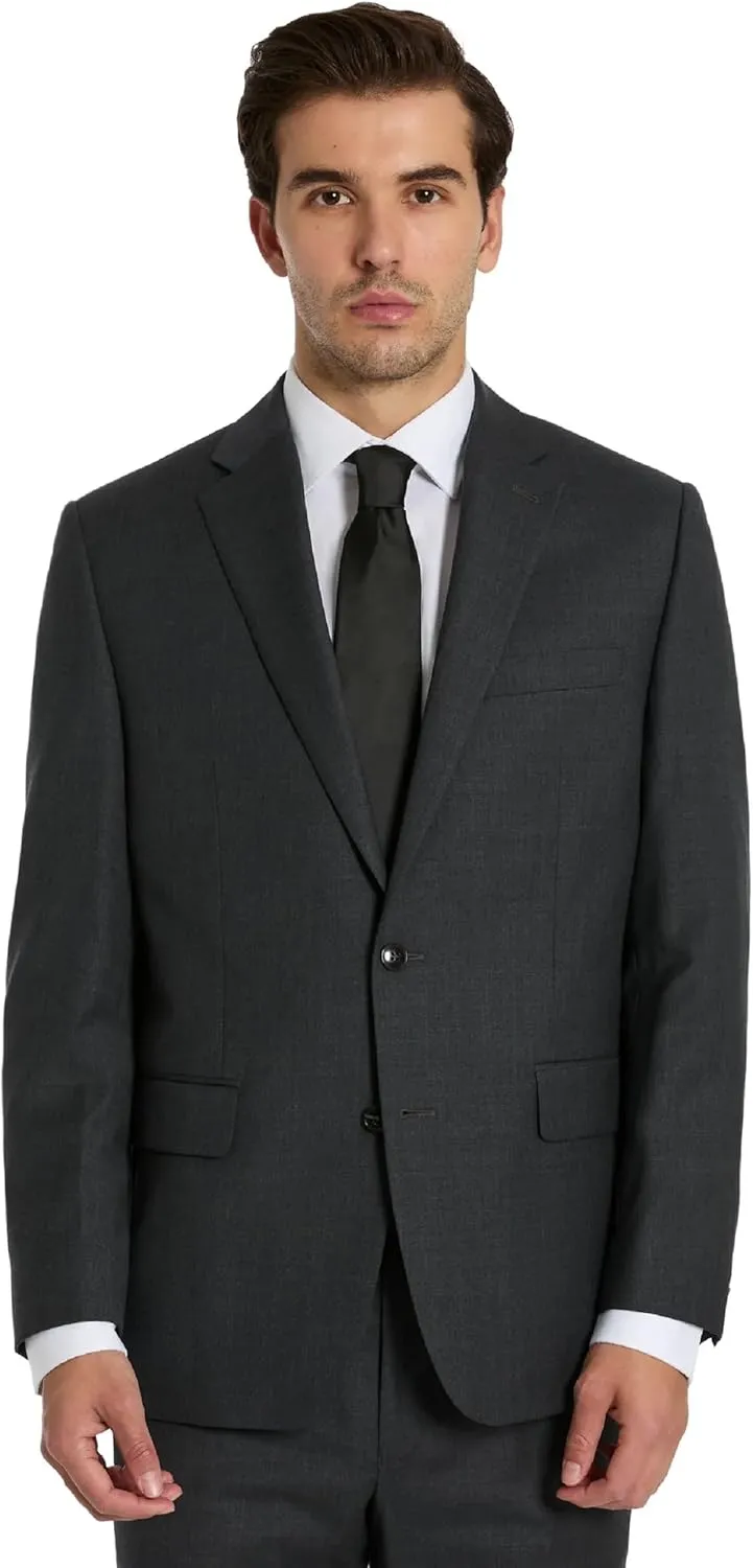 Michael Kors Mens 3-Piece Classic Fit Suit Separates | Blazer, Vest & Pants, Perfect for Weddings, Proms & Formal Events