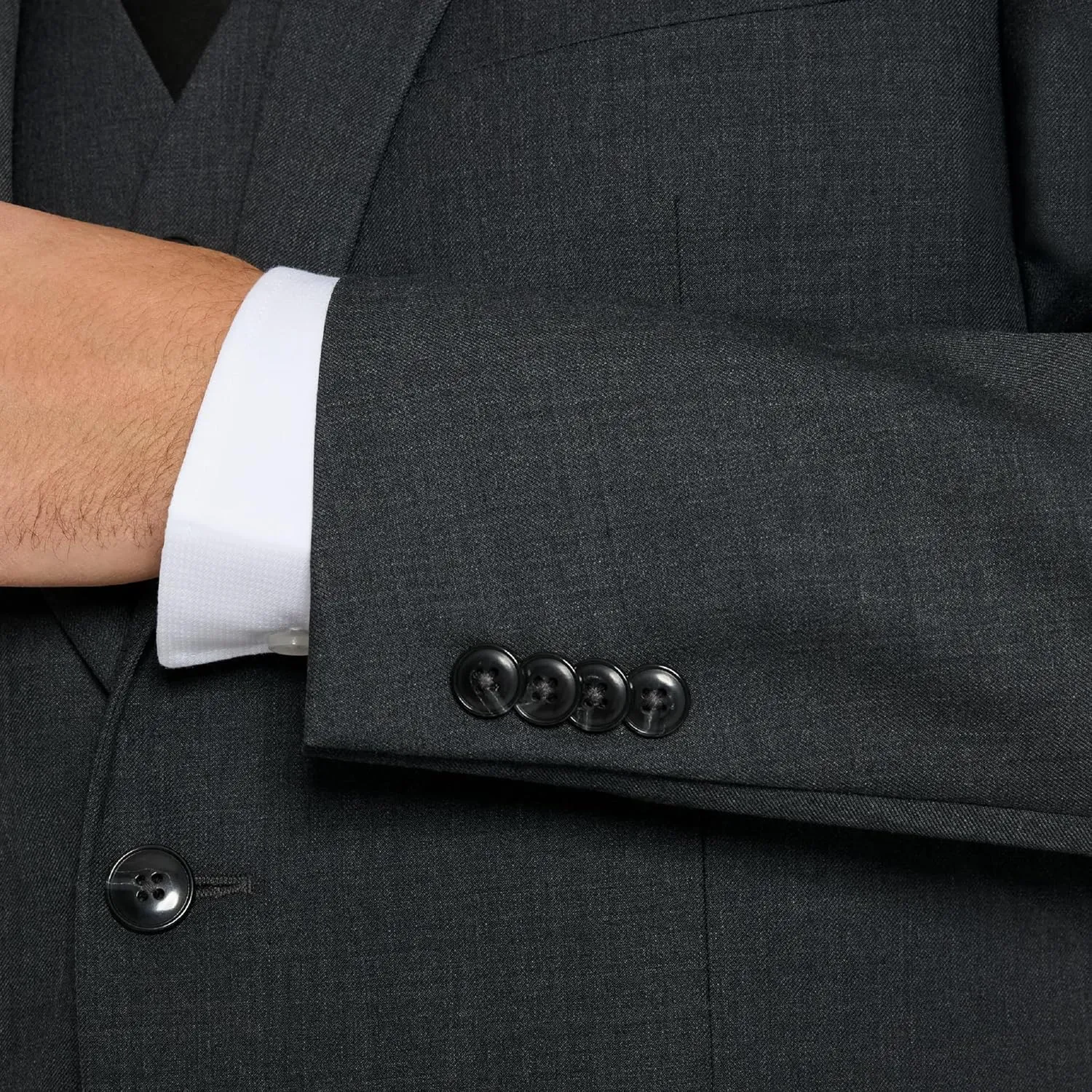 Michael Kors Mens 3-Piece Classic Fit Suit Separates | Blazer, Vest & Pants, Perfect for Weddings, Proms & Formal Events