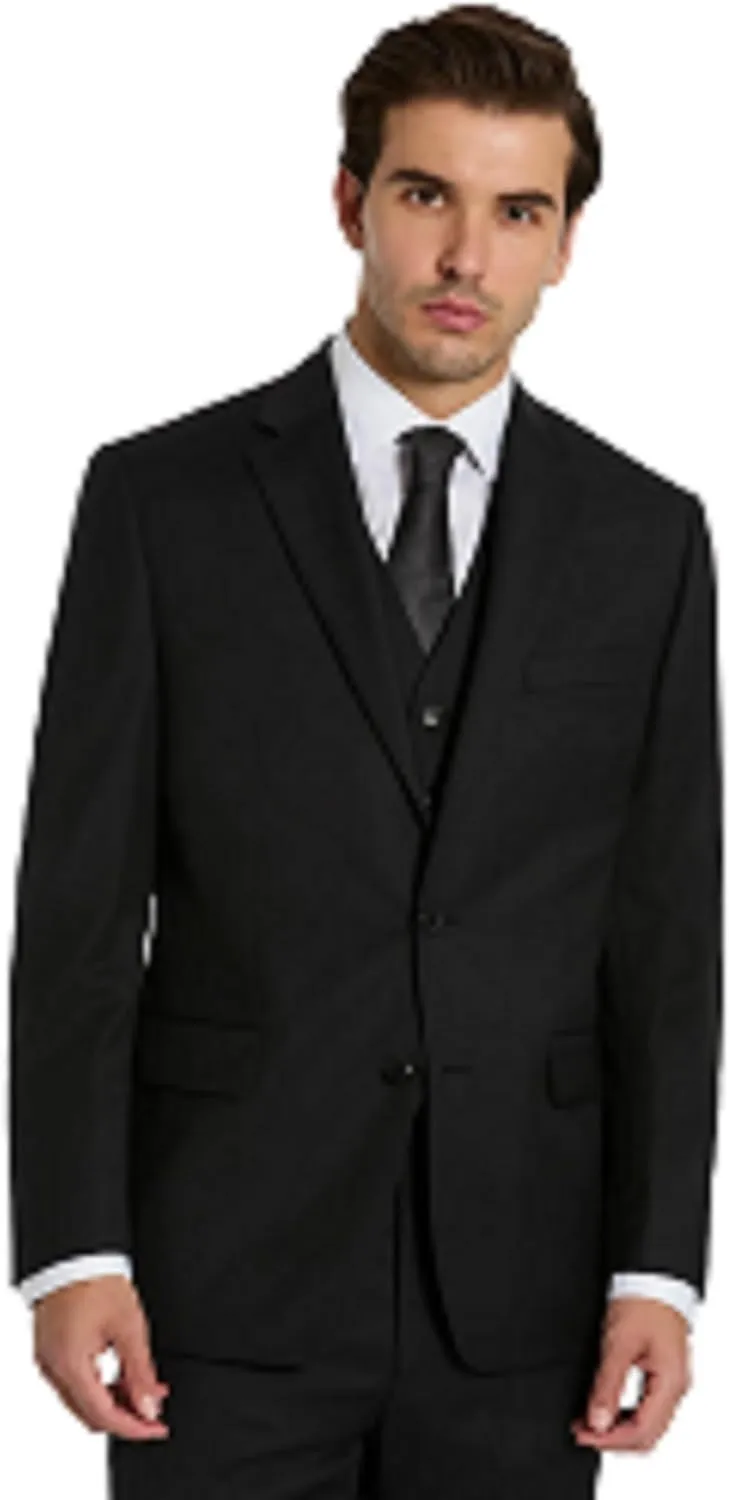 Michael Kors Mens 3-Piece Classic Fit Suit Separates | Blazer, Vest & Pants, Perfect for Weddings, Proms & Formal Events