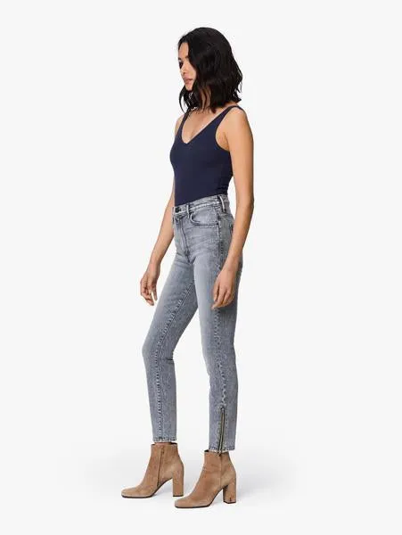 MOTHER - The Swooner Ankle Zip in Static