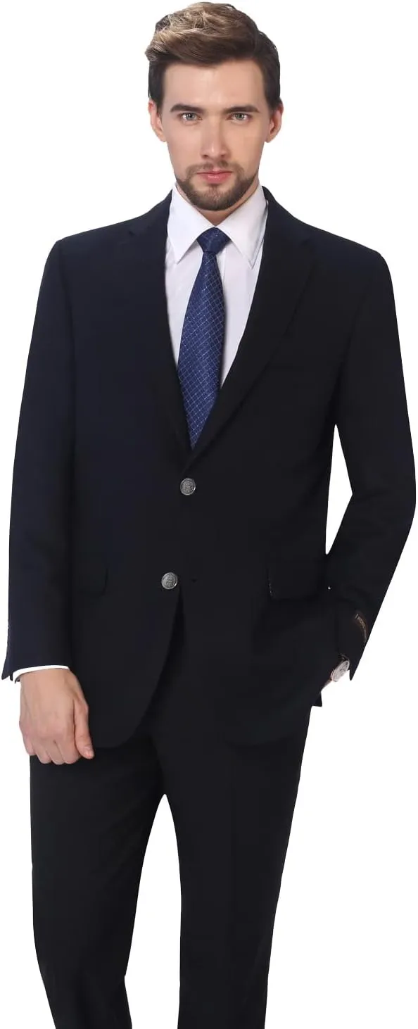 P&L Men's Premium Wool Blend Business Blazer Dress Suit Jacket