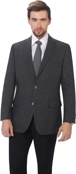 P&L Men's Premium Wool Blend Business Blazer Dress Suit Jacket