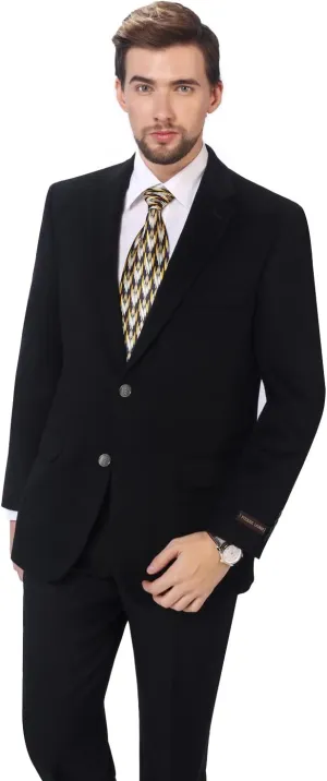 P&L Men's Premium Wool Blend Business Blazer Dress Suit Jacket