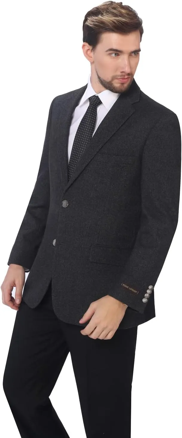 P&L Men's Premium Wool Blend Business Blazer Dress Suit Jacket