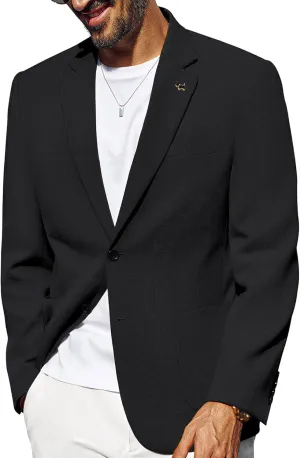 PJ PAUL JONES Casual Blazer for Men Lightweight Two Button Suit Jacket Performance Sport Coat