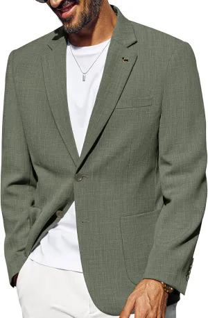 PJ PAUL JONES Casual Blazer for Men Lightweight Two Button Suit Jacket Performance Sport Coat