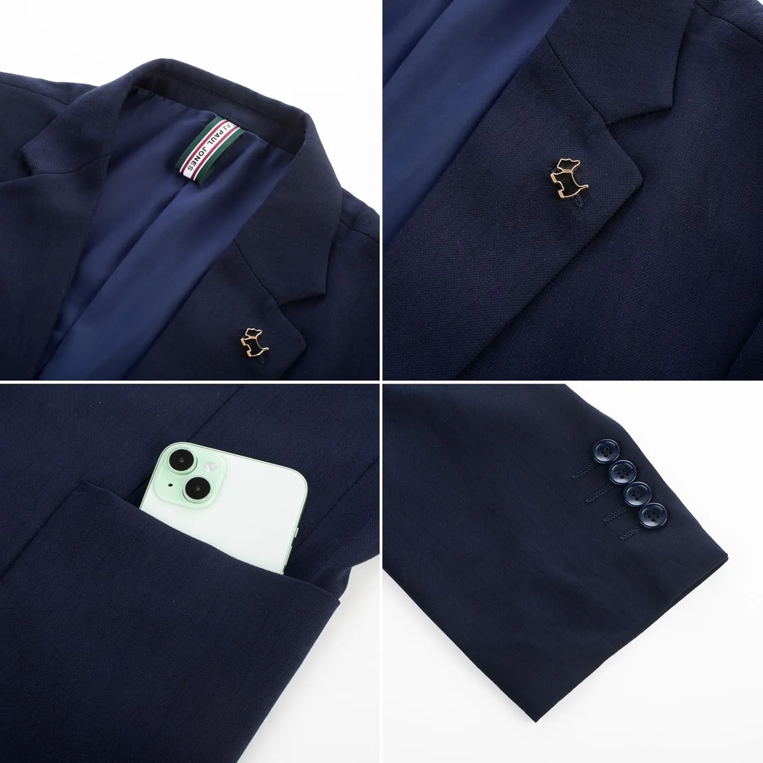 PJ PAUL JONES Casual Blazer for Men Lightweight Two Button Suit Jacket Performance Sport Coat
