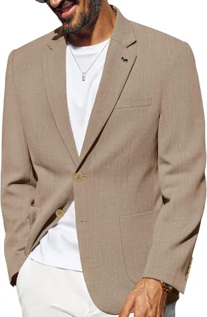 PJ PAUL JONES Casual Blazer for Men Lightweight Two Button Suit Jacket Performance Sport Coat