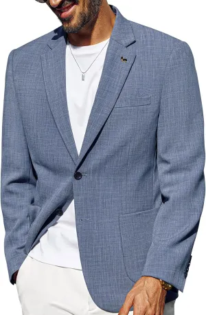 PJ PAUL JONES Casual Blazer for Men Lightweight Two Button Suit Jacket Performance Sport Coat