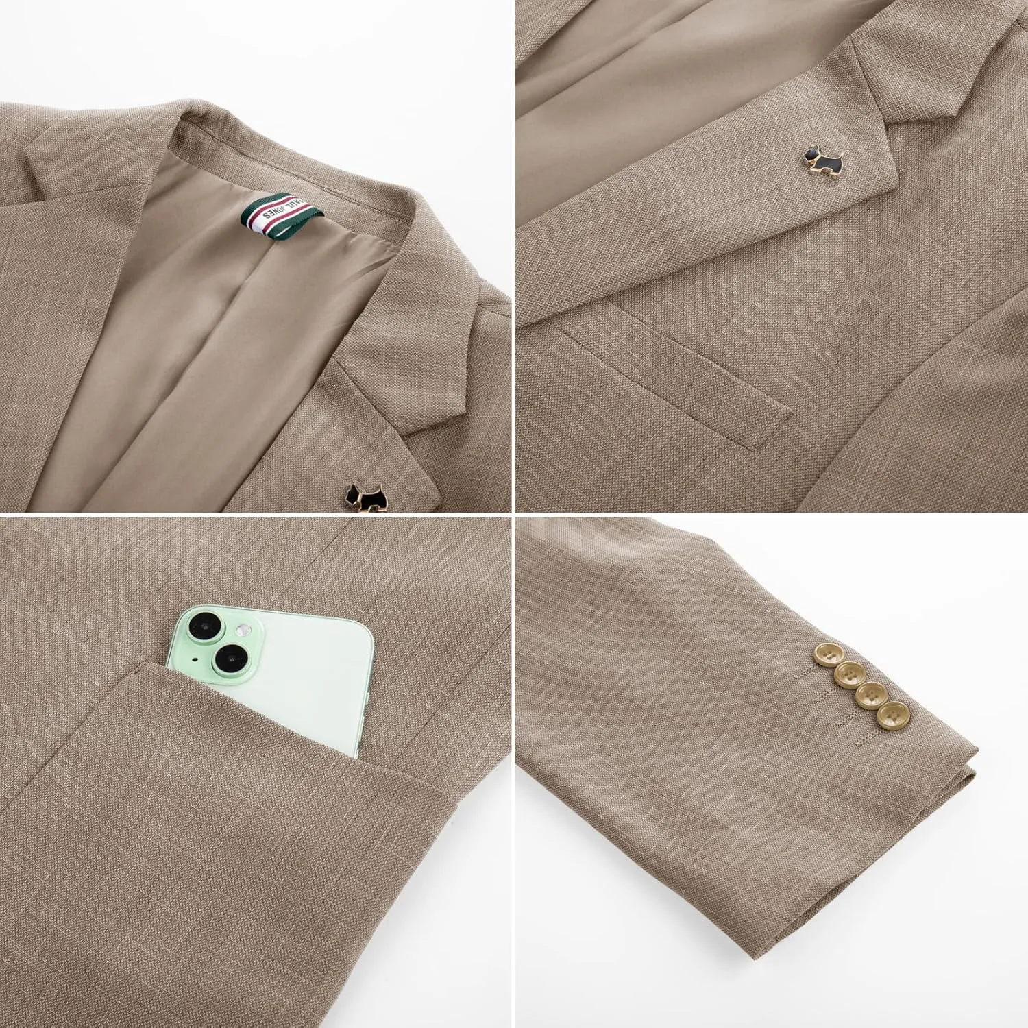 PJ PAUL JONES Casual Blazer for Men Lightweight Two Button Suit Jacket Performance Sport Coat