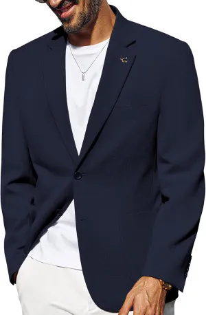 PJ PAUL JONES Casual Blazer for Men Lightweight Two Button Suit Jacket Performance Sport Coat