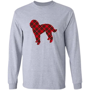 Plaid Doodle LS Ultra Cotton T-Shirt