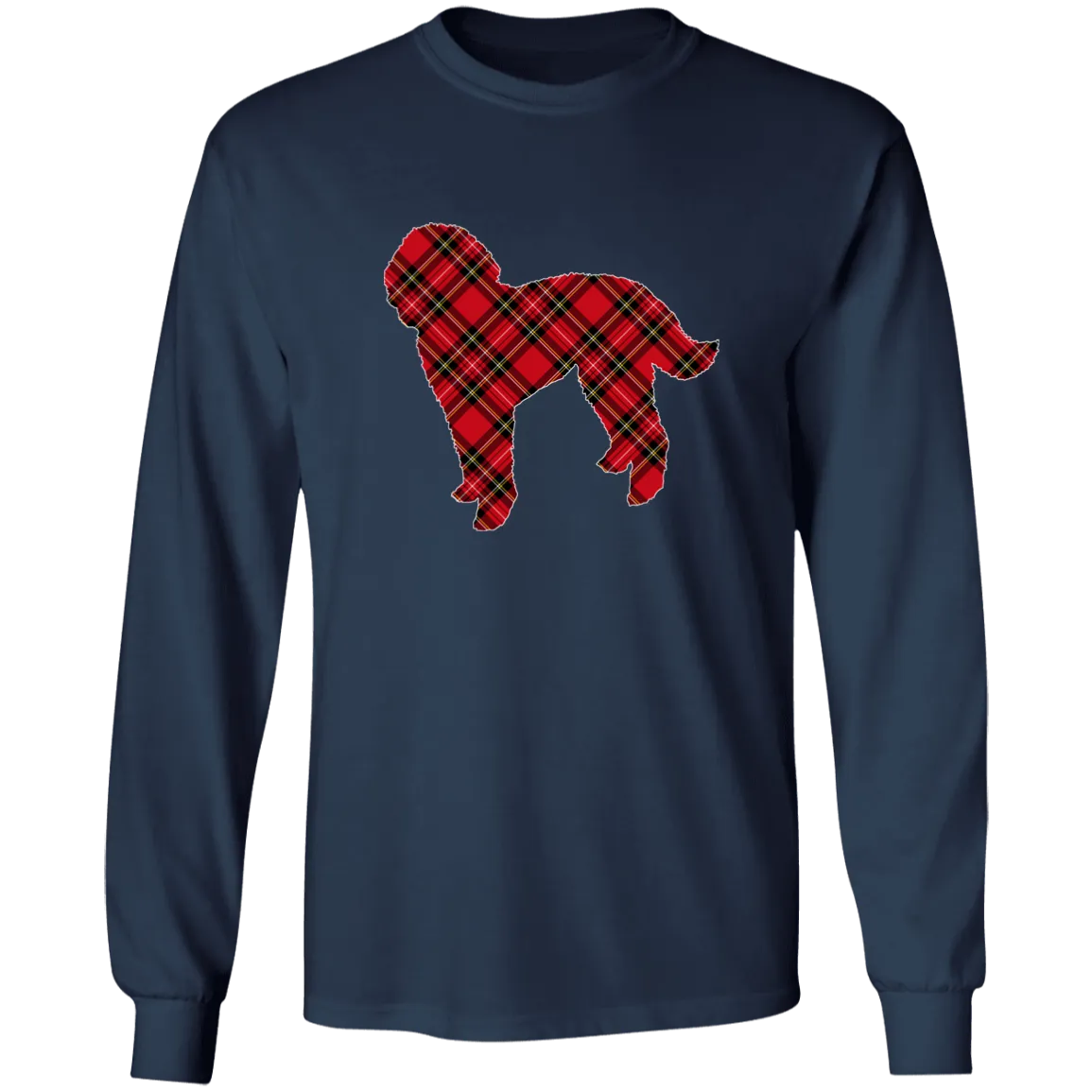 Plaid Doodle LS Ultra Cotton T-Shirt