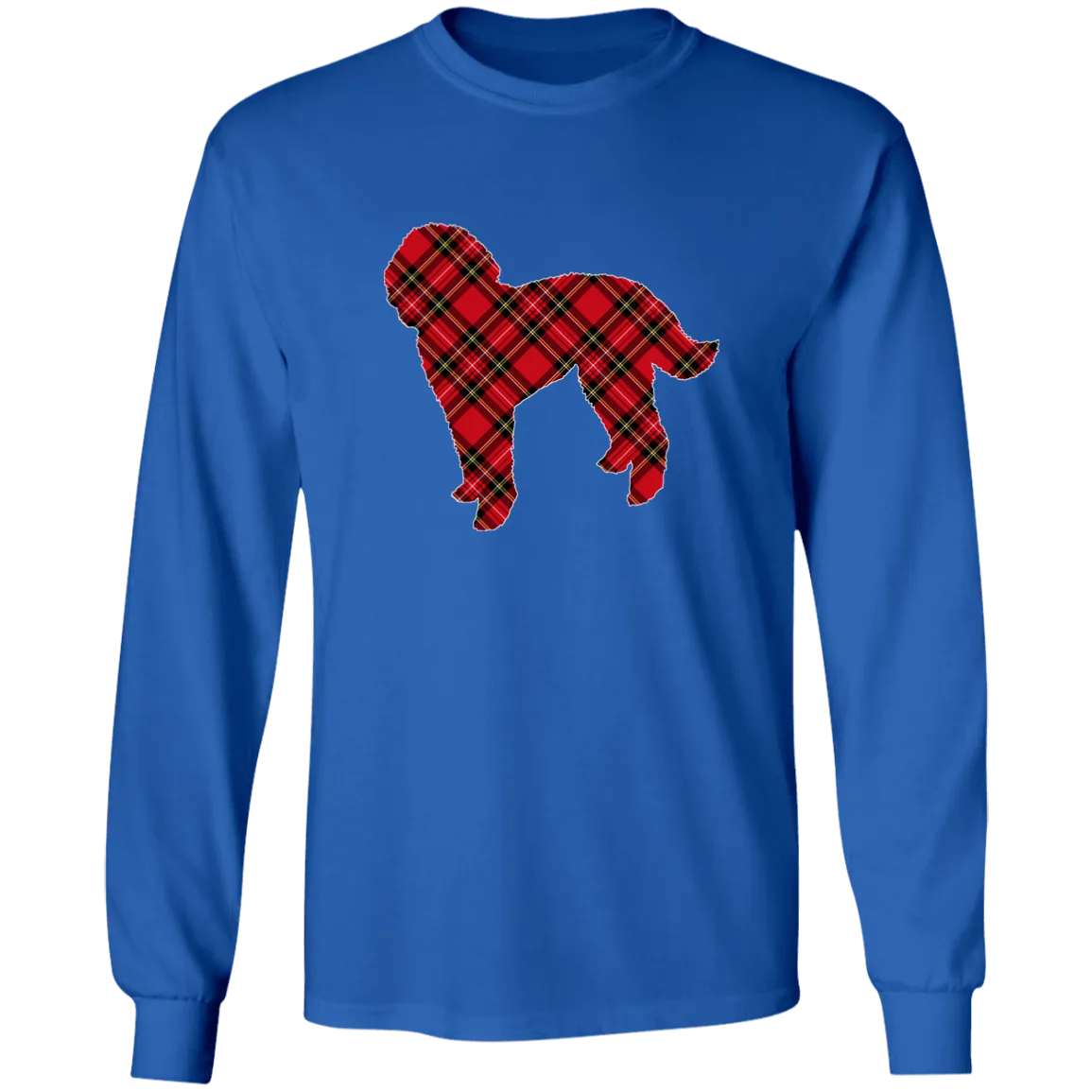 Plaid Doodle LS Ultra Cotton T-Shirt