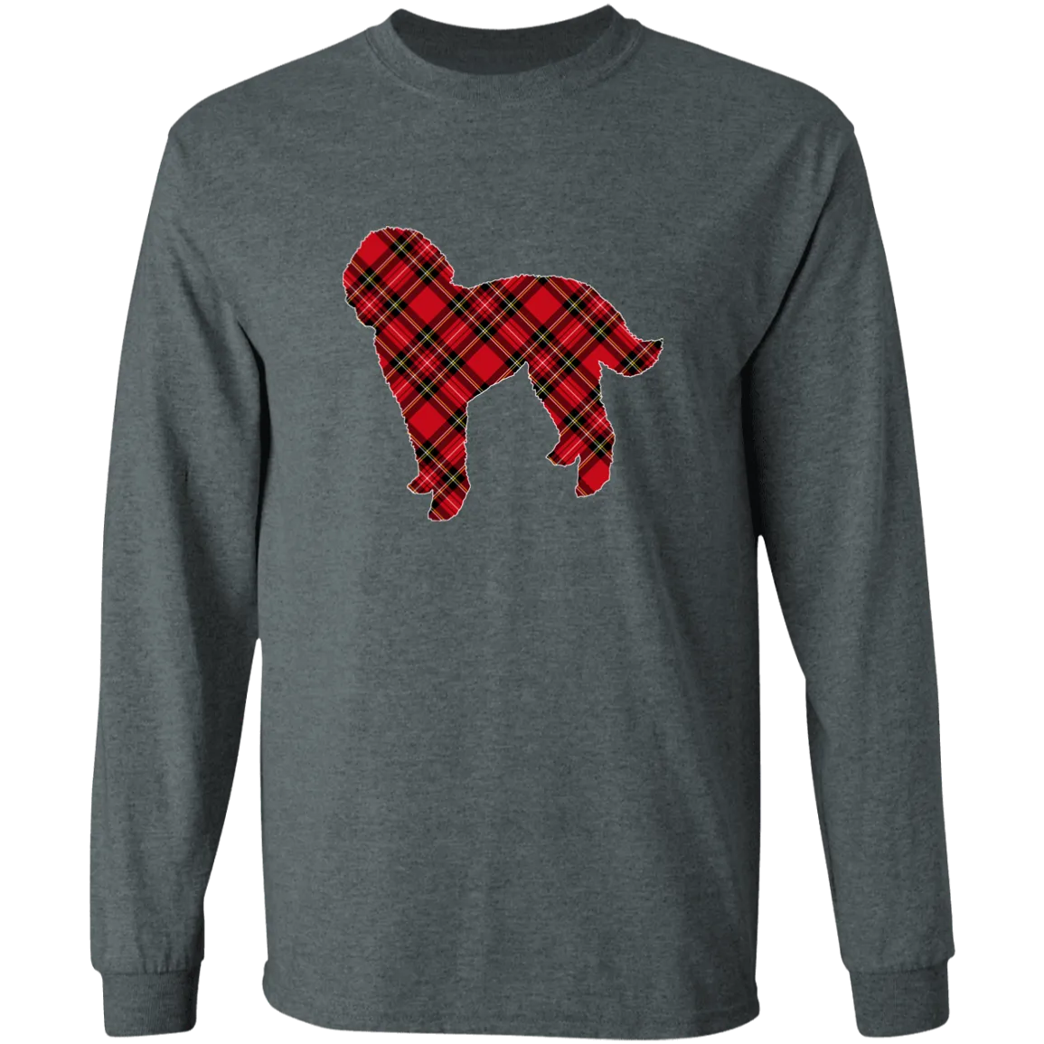 Plaid Doodle LS Ultra Cotton T-Shirt