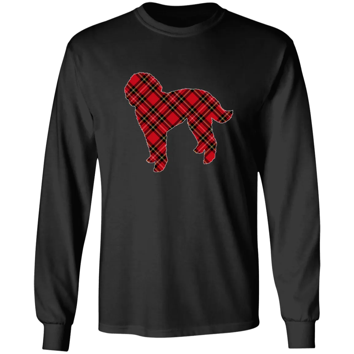 Plaid Doodle LS Ultra Cotton T-Shirt