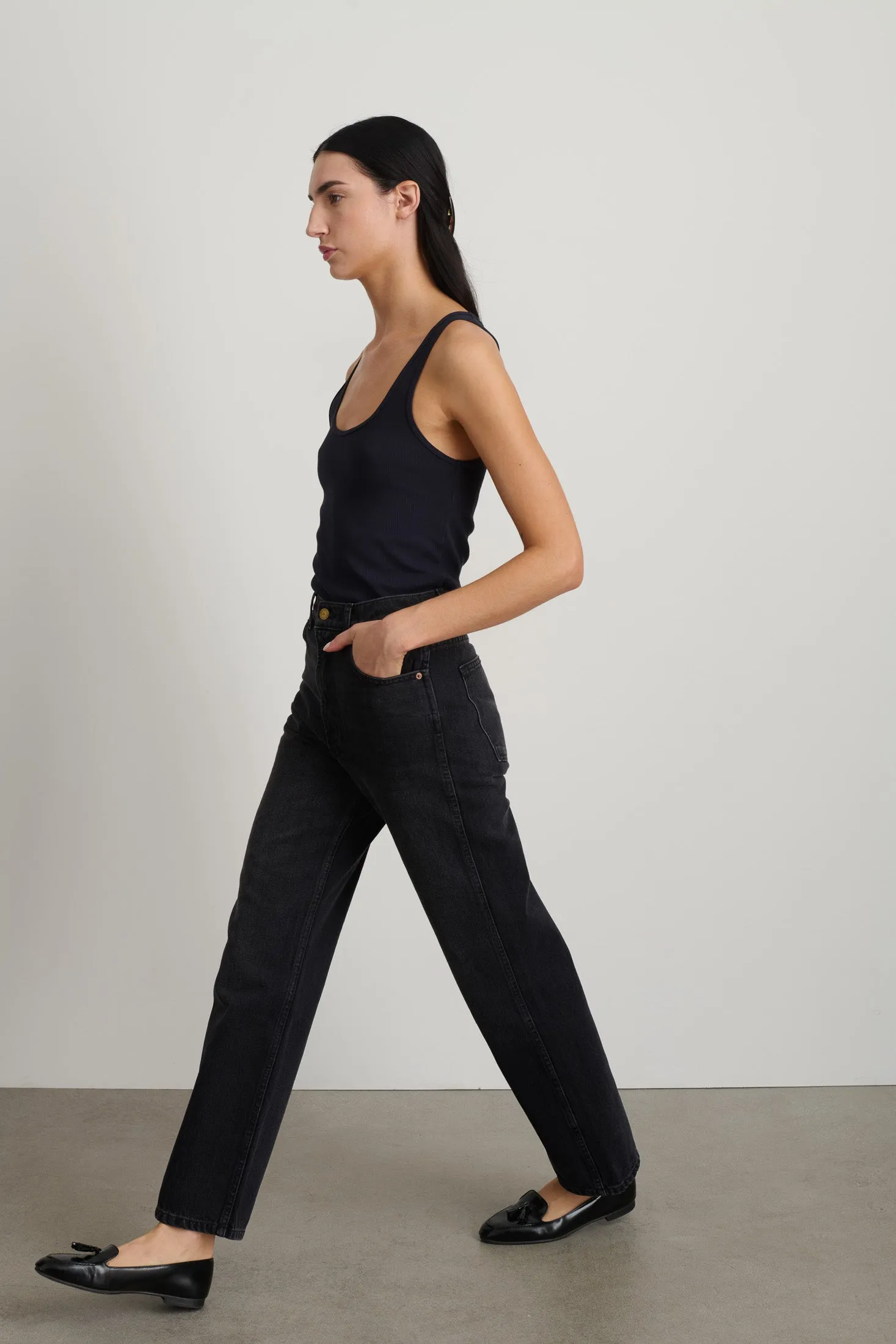 Plein Relaxed Straight Stil Black