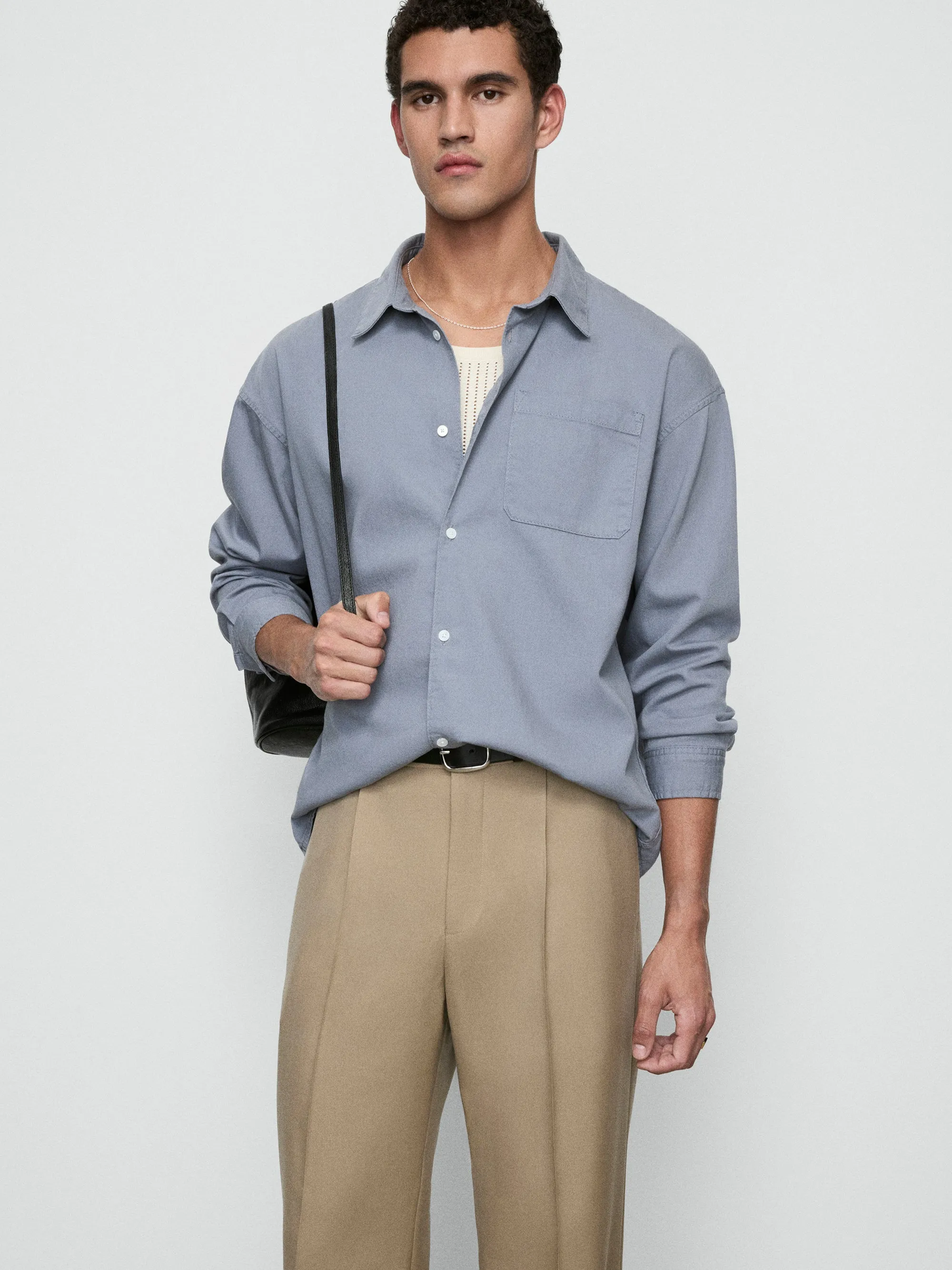 Relaxed Denim Shirt -- Smoky Blue