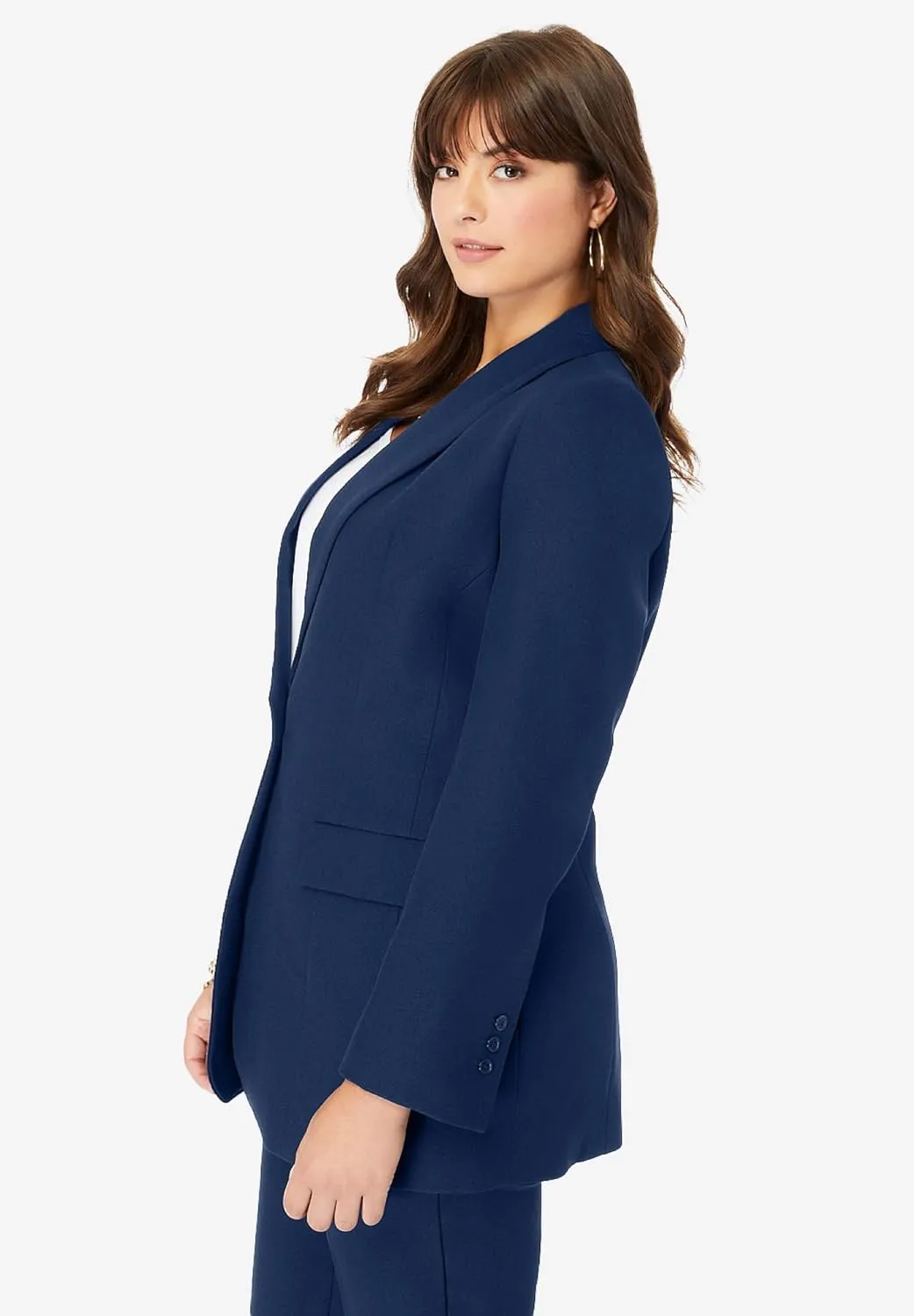 Roaman's Women's Plus Size Bend Over Blazer