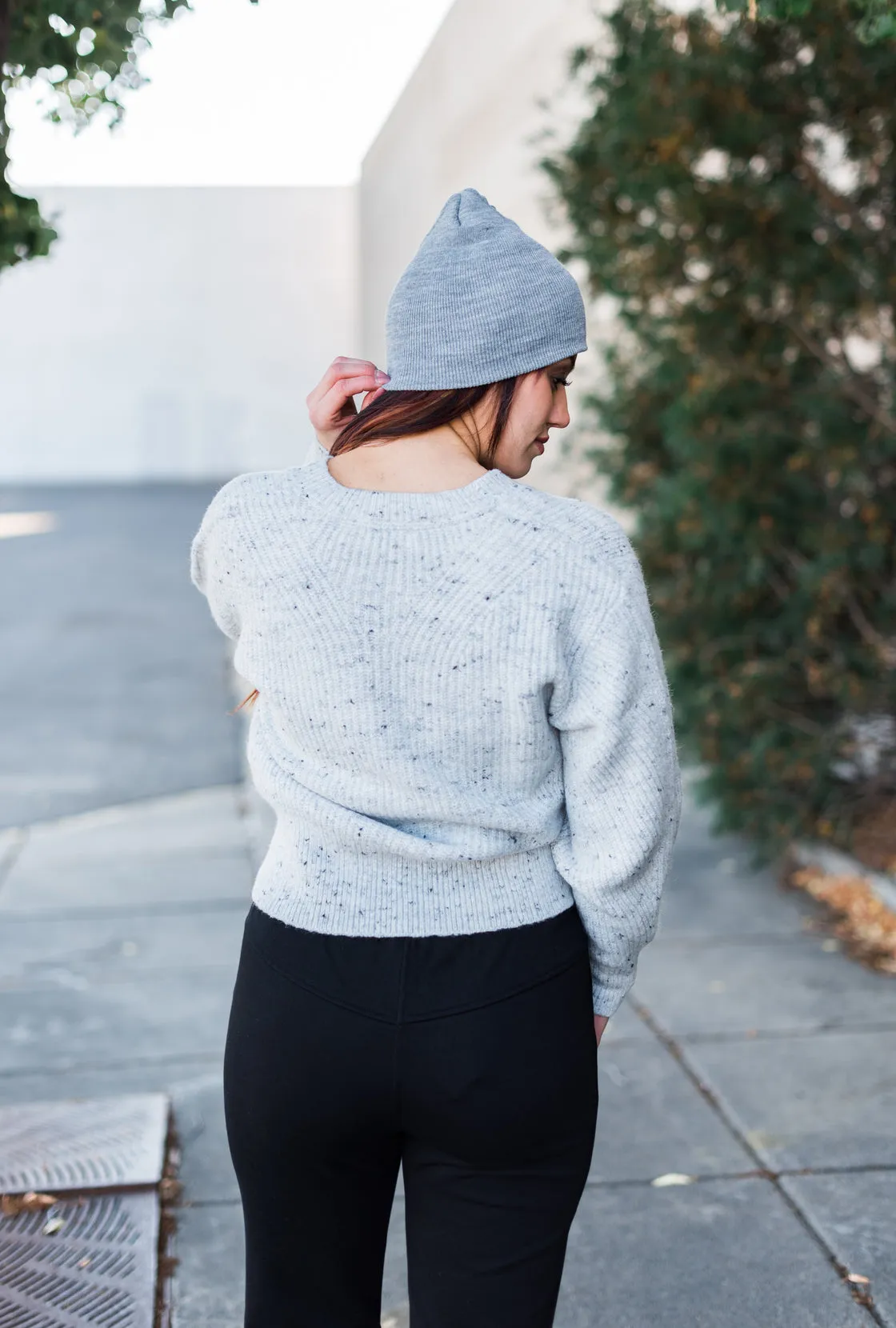 Susan Mossy Slub V-Neck Sweater