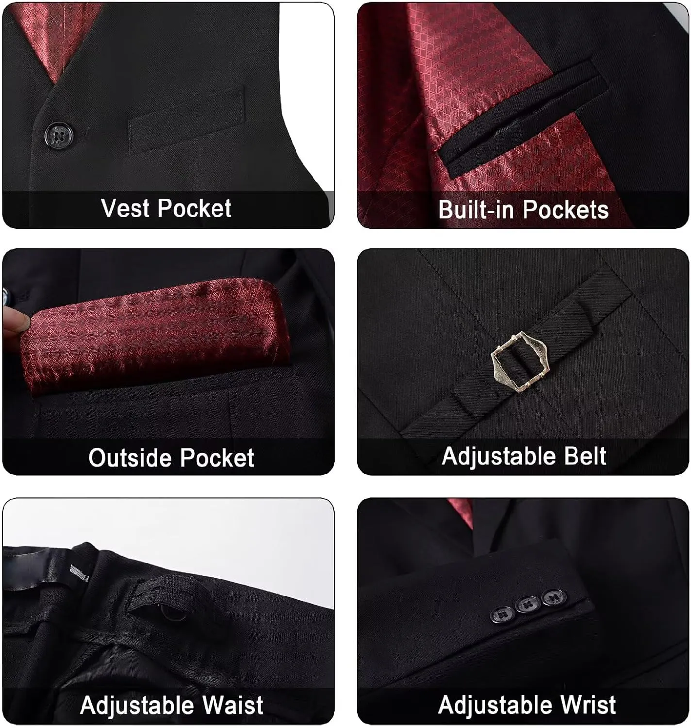 Wehilion Boys Suit Slim Fit Formal Tuxedo Suit Set for Kids Toddler Boys Teen Wedding Ring Bearer Dress Outfits