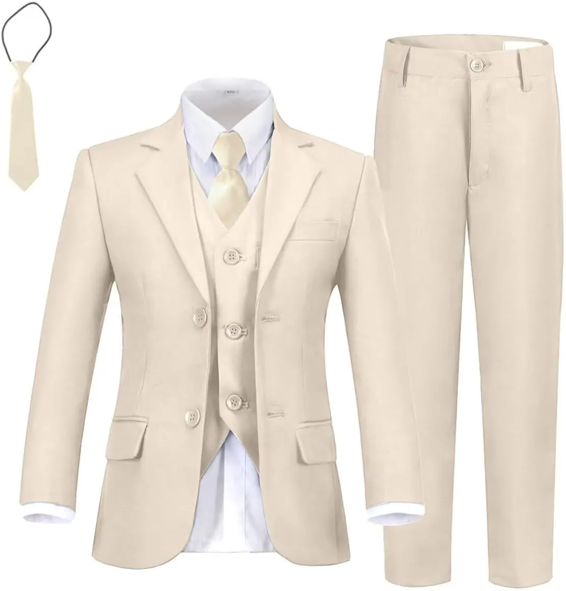 Wehilion Boys Suit Slim Fit Formal Tuxedo Suit Set for Kids Toddler Boys Teen Wedding Ring Bearer Dress Outfits