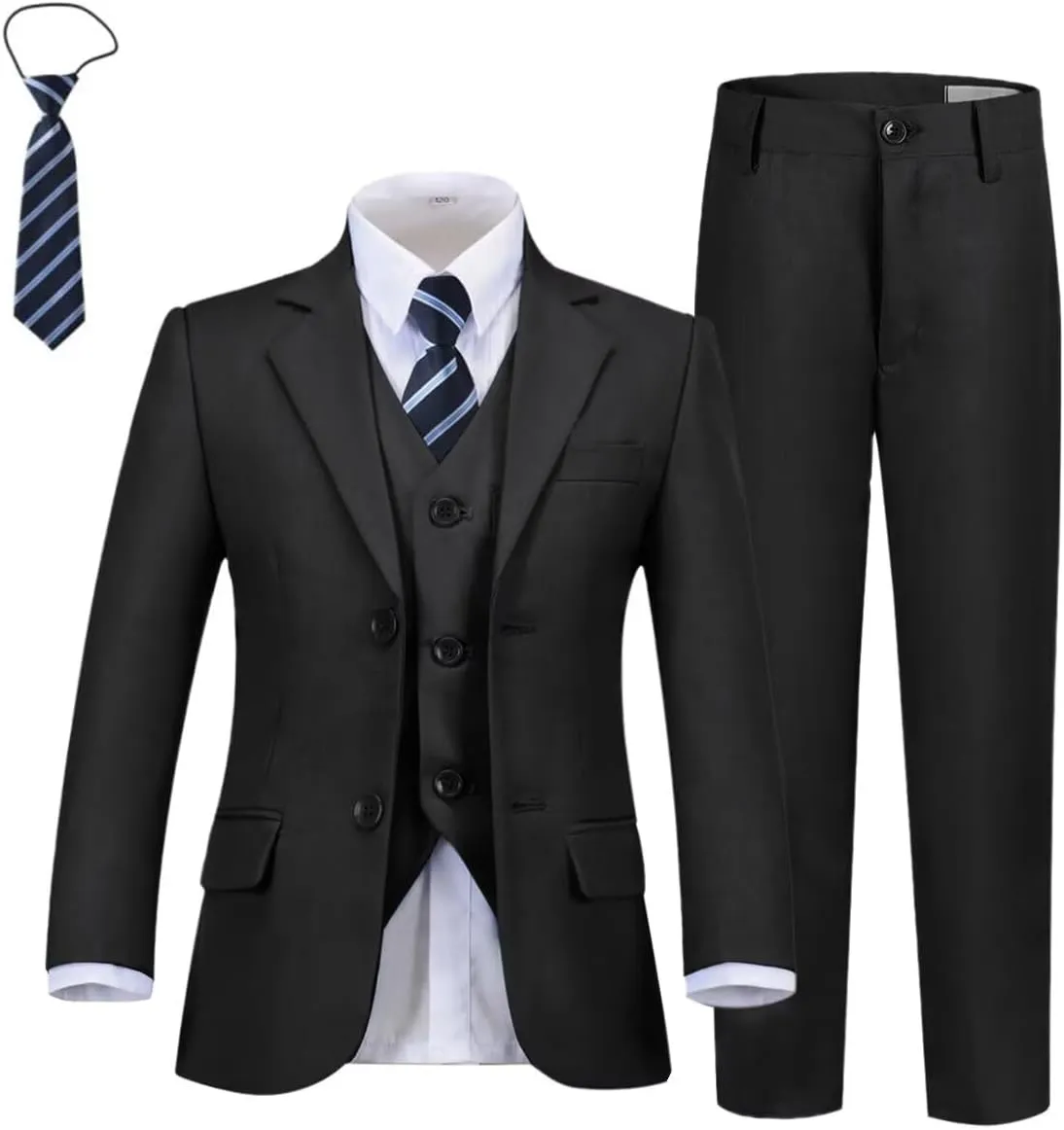 Wehilion Boys Suit Slim Fit Formal Tuxedo Suit Set for Kids Toddler Boys Teen Wedding Ring Bearer Dress Outfits