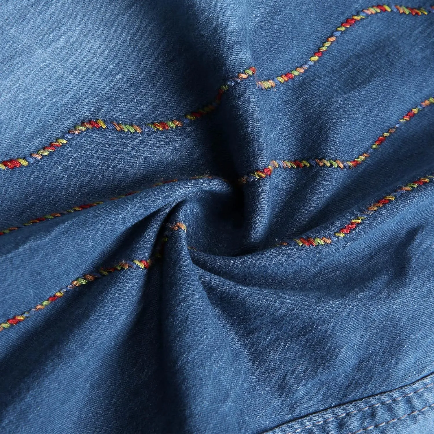 Women's Retro Exposure Button/Zipper-Fly Full Length A-Line Fishtail Maxi Long Washed Denim Jean Skirt Split Hem Skirts