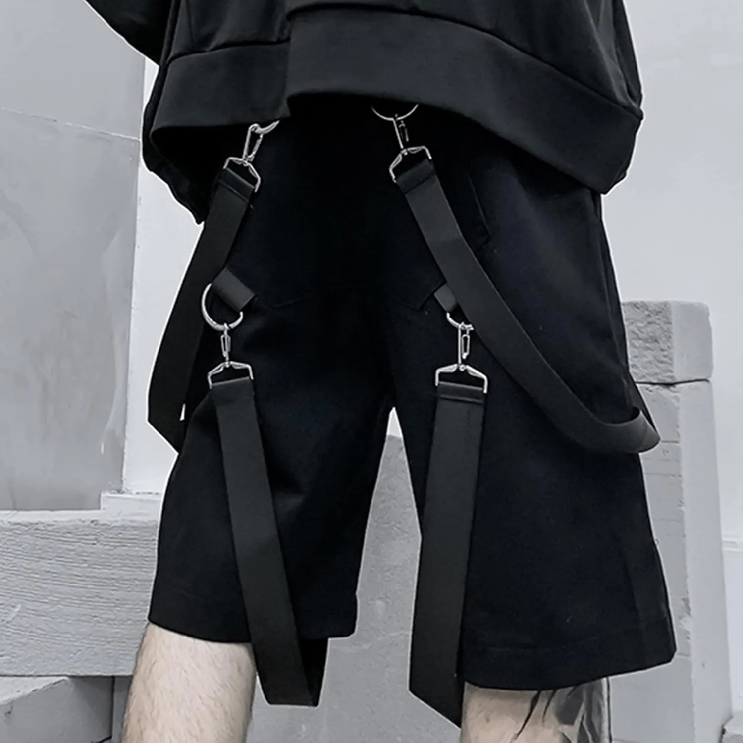 XYXIONGMAO Men's Shorts Techwear Sweatpants Slacks Hip Hop Streetwear Jogger Tactical Cargo Pants Overalls
