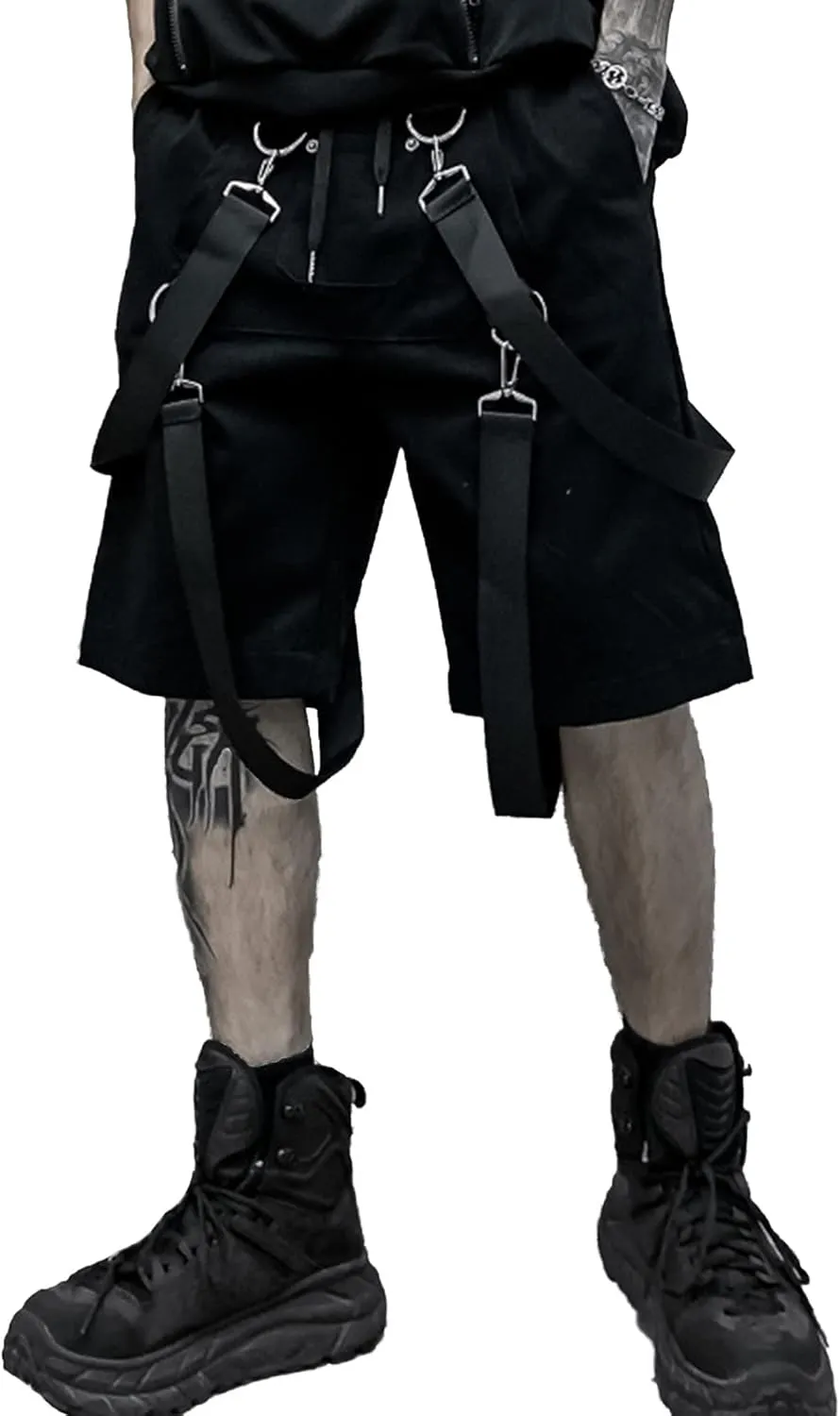 XYXIONGMAO Men's Shorts Techwear Sweatpants Slacks Hip Hop Streetwear Jogger Tactical Cargo Pants Overalls