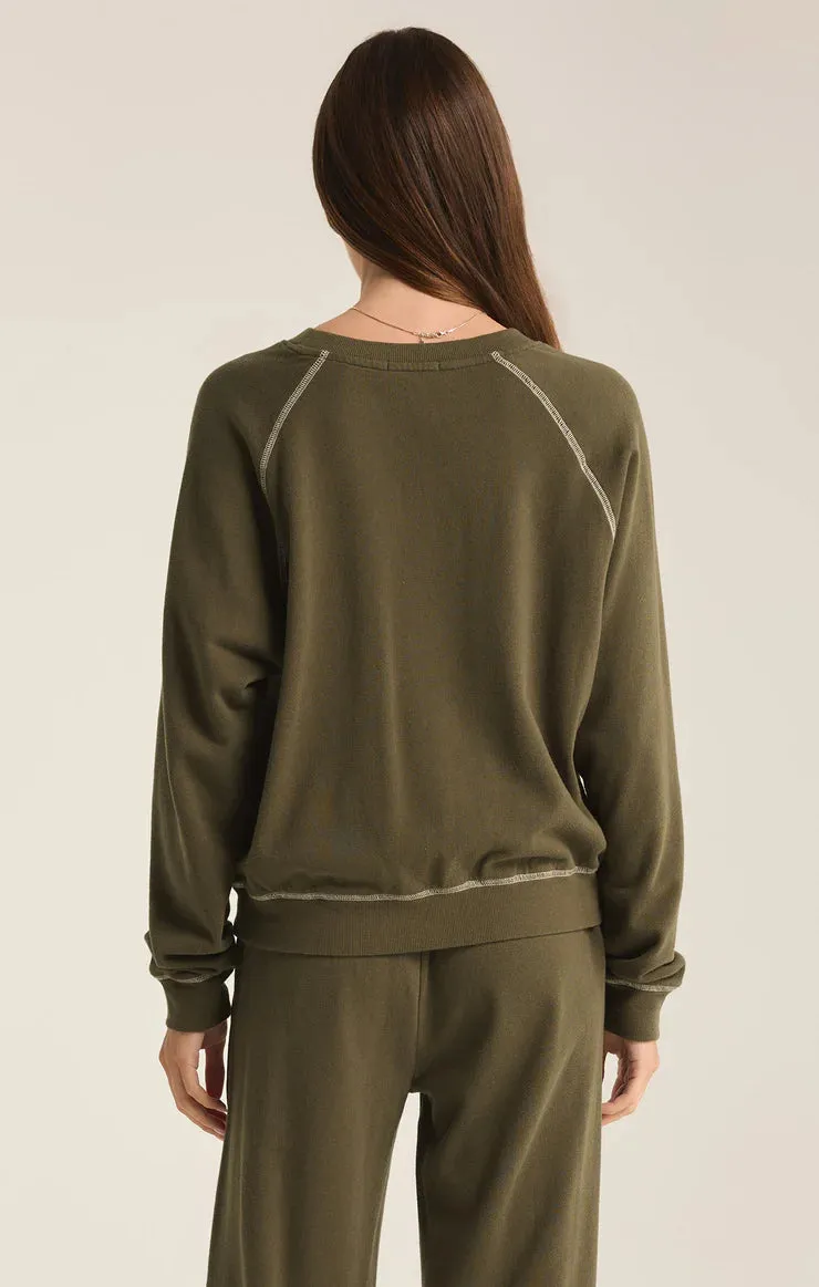 Z-Supply Saldana French Terry Top - GRAPE LEAF