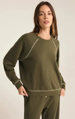 Z-Supply Saldana French Terry Top - GRAPE LEAF